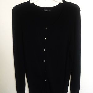 Zara Knit Pearl Cardigan